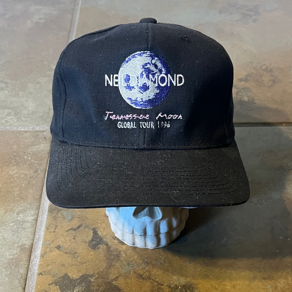 Vintage 1996 Neil diamond Tennessee moon global tour embroidered merch hat